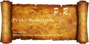 Pritz Rodelinda névjegykártya